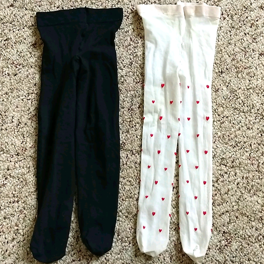 Girl's tights, 2 pairs, size 2-4